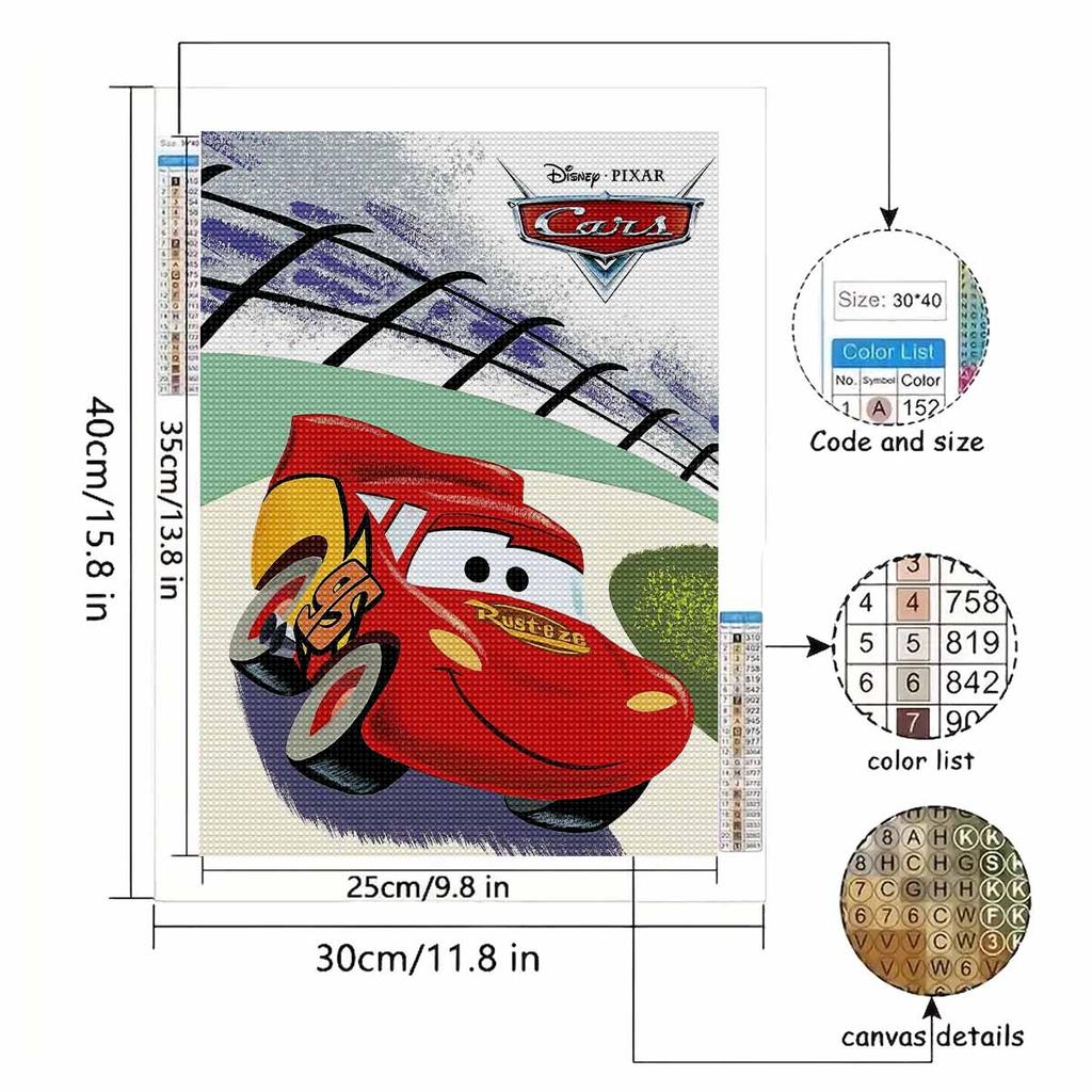5D Diy Diamond Painting Lightning McQueen Cat Full Drill Rhinestones Mosaic Embroidery Handmade Products Home Decor Gift