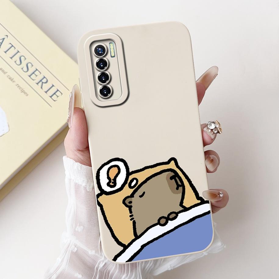 For Tecno Camon 17 Case CG6 CG6j Soft Silicone Cover Fashion Painted Shockproof Bumper For Tecno Camon 17 Pro 17P Camon17 Fundas