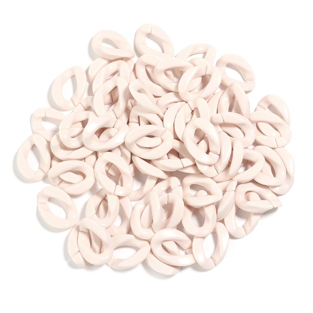 50pcs/Lot Colorful Acrylic Link Chain Buckle Beads For Necklace Bag Chains Connector Clasps DIY Necklace Clothing Jewelry Making