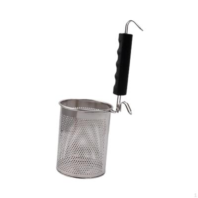 Food Strainer Basket In Stainless Steel for Rinsing Pasta And Dumplings