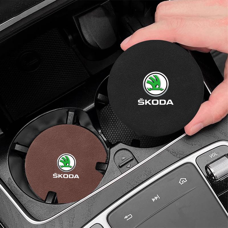 Νέα Υποδοχή Ποτηριού Νεροθήκης Αυτοκινήτου Αντιολισθητικό Πατάκι για Skoda Octavia 1 2 3 A4 A5 MK2 Fabia Kapoq Kodiaq Rapid SCALA