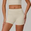 New Style Flip Waist Quick Drying Yoga Shorts For Women, High Waist Sports, Hip Lifting, Running, Fitness Shorts For Women
