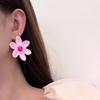 Raffia Sunflower Earrings Exaggerated Shape Flower Stud Earrings Sweet Weaved Ear Accessories  Lady
