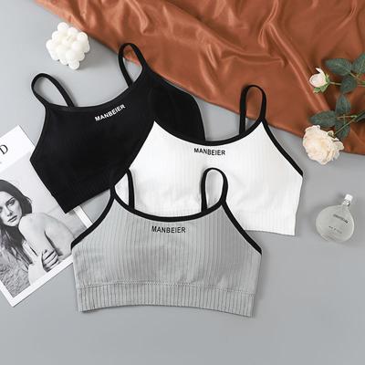 Reggiseni per ragazze String Solido Intimo semplice Reggiseni Sport Top Donna Athletic Top Reggiseno Sling Reggiseno elastico