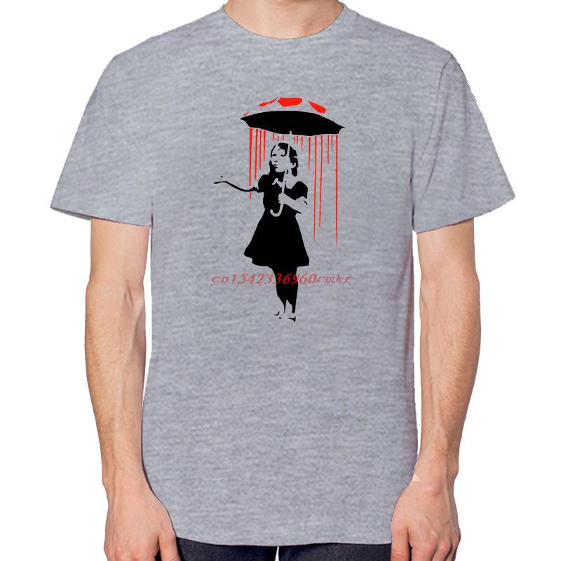 Blood Rain Girl With Umbrella Fashion Funny Streetwear Print T Shirt Summer Cotton Tees Tops Oneck New Shirts And Tshirts