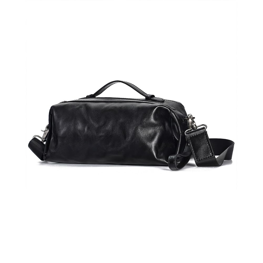 Whatna Antique-Style Tanned Cowhide Leather One-Shoulder Bag for Men, 3-Way Clutch, Shoulder Bag, Crossbody Bag, Chest Bag, Second Bag, Small,