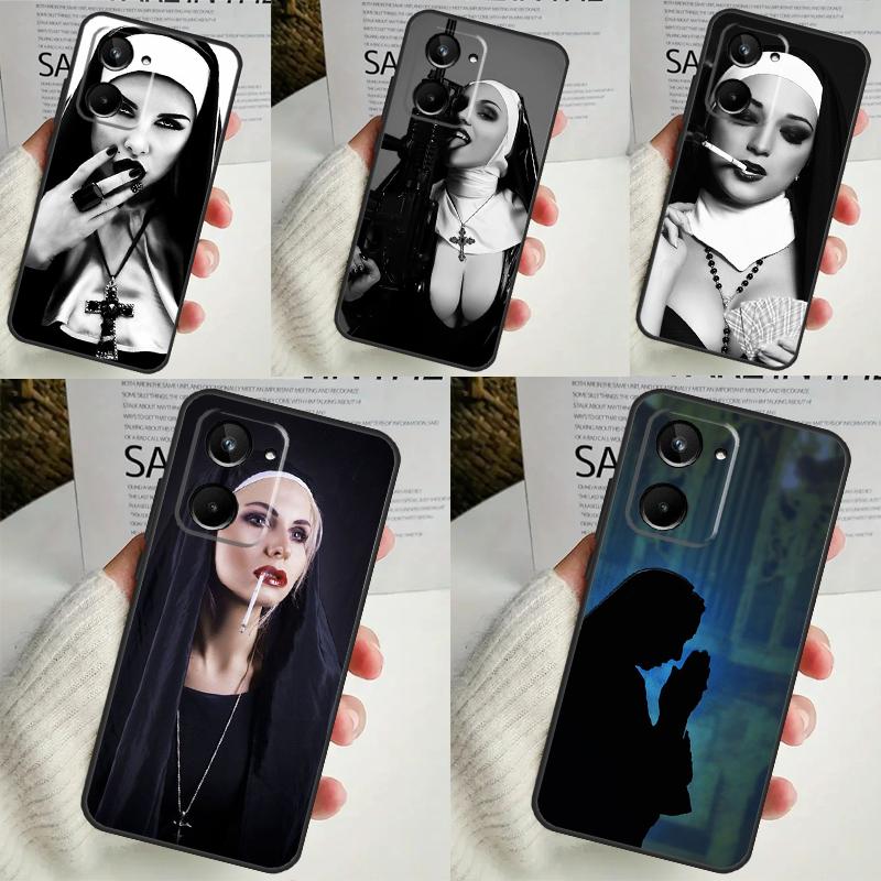 Jesus Nun Sister Case For Realme 9 10 11 12 Pro Plus GT5 GT Neo5 C21Y C25s C30 C31 C33 C35 C51 C53 C55 C67