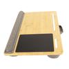Laptop Desk Built in Slot Mouse Pad Wrist Pad Fits Up to 18.5 Inch Laptop Bamboo Top Lap Desk with Pillow Cushion