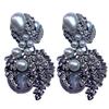 Colorful Geometric Metal Leaf Earrings - Exaggerated Hollow Design