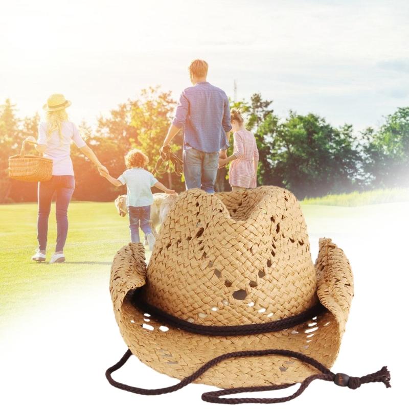 Cowboy Hat Western Wide Brimmed Straw Hat for Women Men Casual Wear Western Fedoras Men Women Unisex Wear