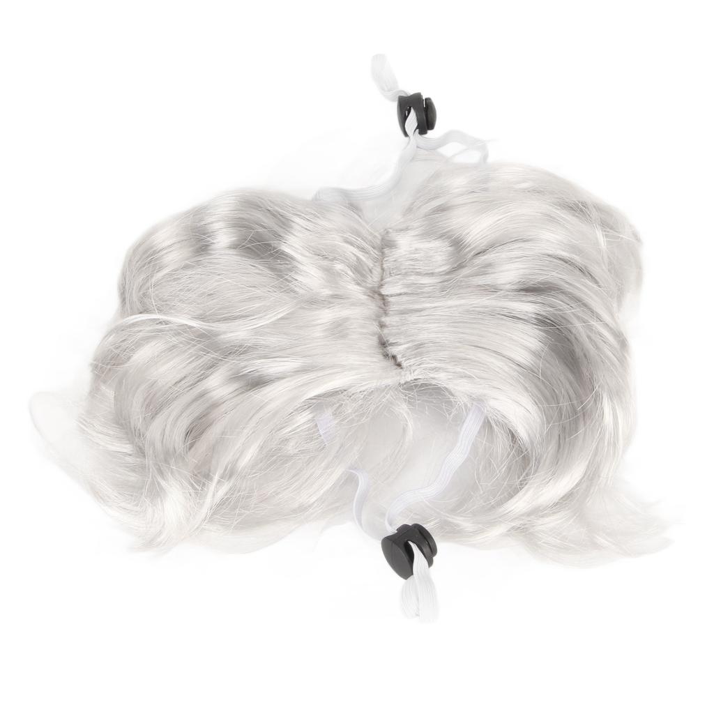 Dog Cat Cosplay Wig Nylon Fiber Vivid Adjustable Elastic Band Washable Pet Wigs for Cats