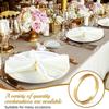 Roundness Gold Rose Gold Metal Napkin Holder Napkin Rings  for Wedding Banquet Valentines Easter