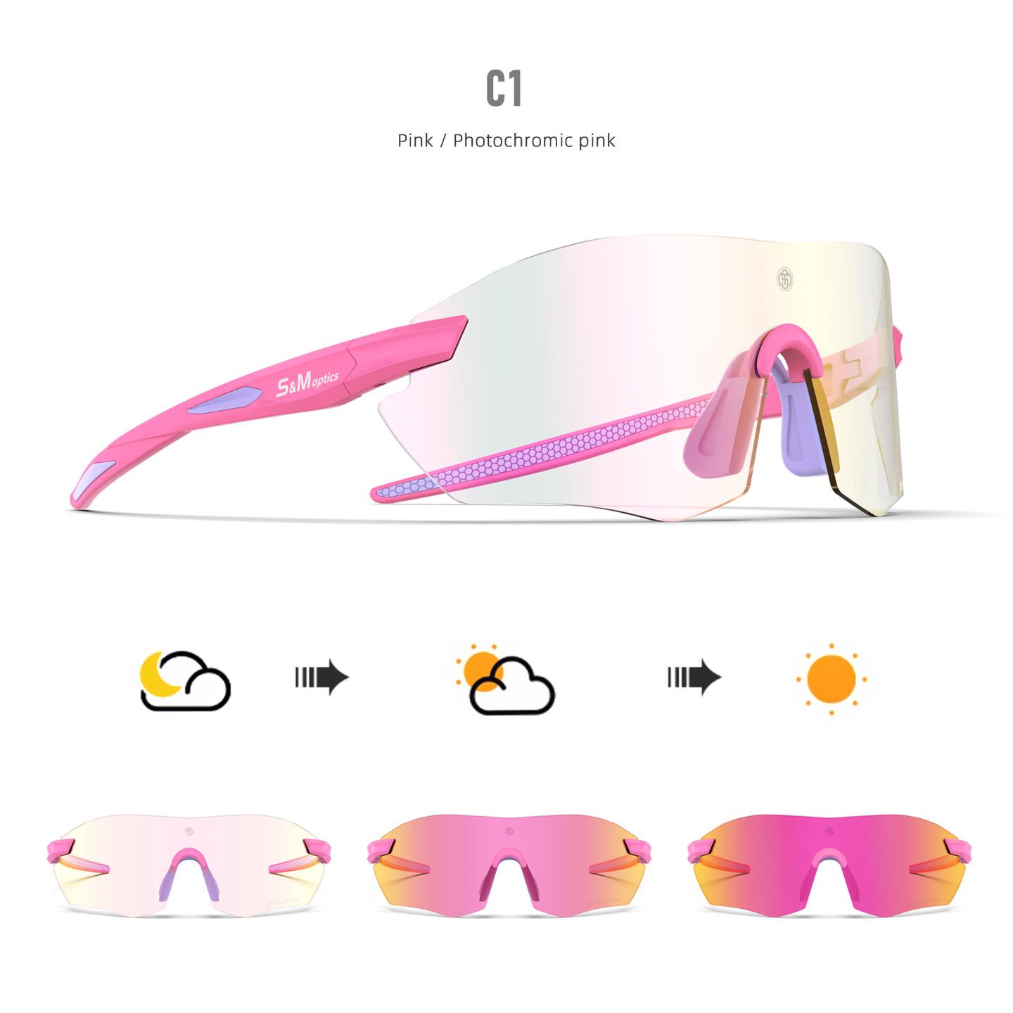 SM Photochromic Windproof Cycling Sunglasses for Day & Night - Unisex Running, Outdoor, Mountain Climbing, and Marathon Sports