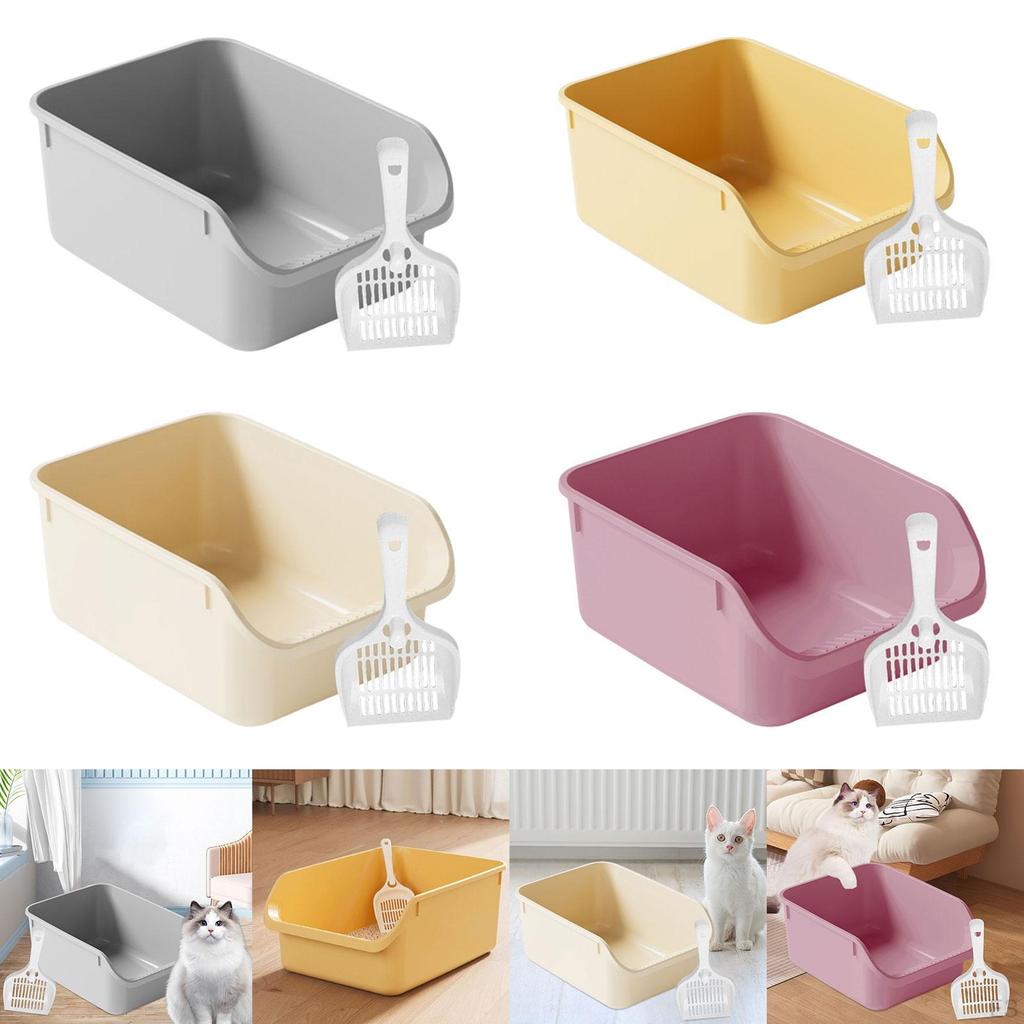 Cat Toilet Pet Sand Box, Anti Splashing Bedpan Supplies High Sided,