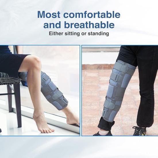 Wonder Care Knee Immobilizer Cotton Brace Support Dislocation Injuries Ligament Tear Wraparound Stabilizer Splint For Men & Women(S: 14.8"-17.2")