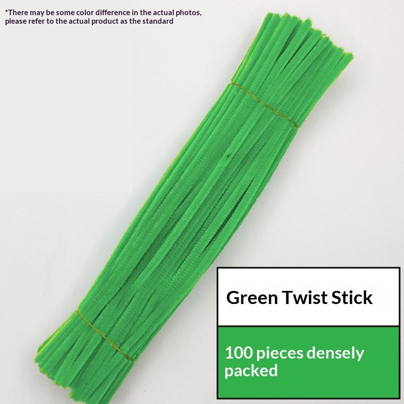 100Pcs Chenille Stems Toys Diy Strips Twist Bar Anvil Wire Craft Pipe Creative Hobby Children Plush Stick Chenille Sticks
