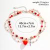 Ingemark Kpop Sweet Imitation Pearl Chain Strawberry Pendant Necklace for Women Wed Bridal Love Heart Choker Aesthetic Jewelry