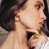 30/40/50mm Circle Hoop Earrings for Women, Classic Stainless Steel 18k Gold Plated Minimalist Jewelry Hypoallergenic