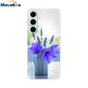 For Samsung S24 FE Case Stylish Flowers Painted Cover Clear Silicone Phone Case for Samsung Galaxy S24 S24FE Soft Shell Fundas