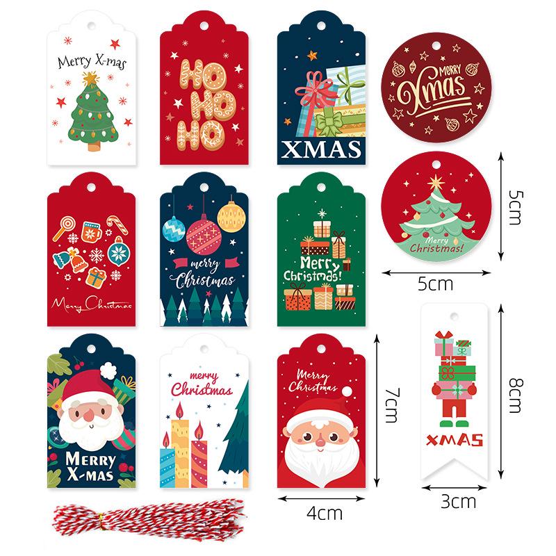 

48-Piece Festive Christmas Gift Tags for Decoration and Packaging