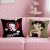classic cartoon character Betty Boop Cushion Cover Soft  EasyWash Pillow Case  Versatile for Couch Bed Travel and Office