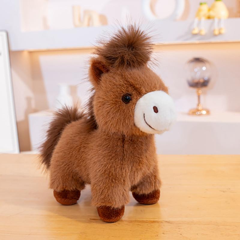 25/28cm Graduation Standing Horse Plush Toy Stuffed Bachelor Doctor Cartoon Animal Souvenir Mascot Classmate Gift