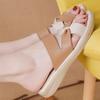 Sandals Woman Leather Casual Slippers Flip Flops Outside Flat Shoes For Women Premium Slides Low Price Natural Skin Eva 39