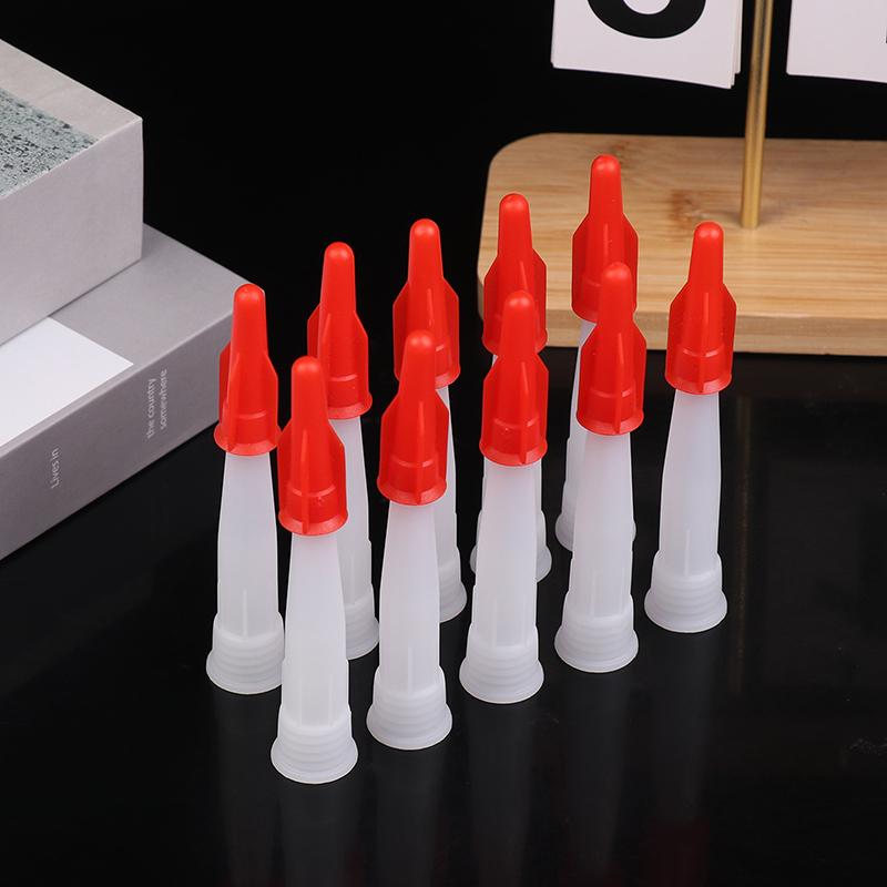 10Pcs Spare Silicone Nozzle Sealant Tool Kit Re-Sealable Mastic Cartridge Spare Nozzles Screw Cover For Caulking Pipes