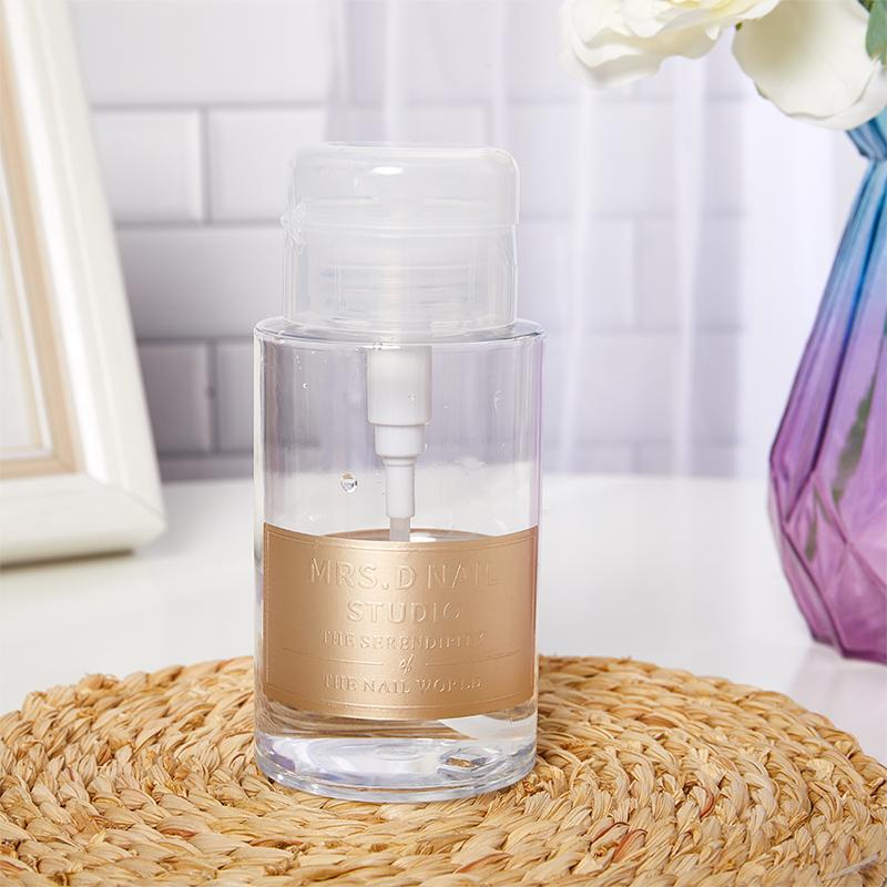 150/200/300 ml Påfyllbare flasker for negler Tomme Trykkpumpe Dispenser Neglekunst Polishfjerner Rengjøringsmiddel Sminkeflaske Manikyrtilbehør