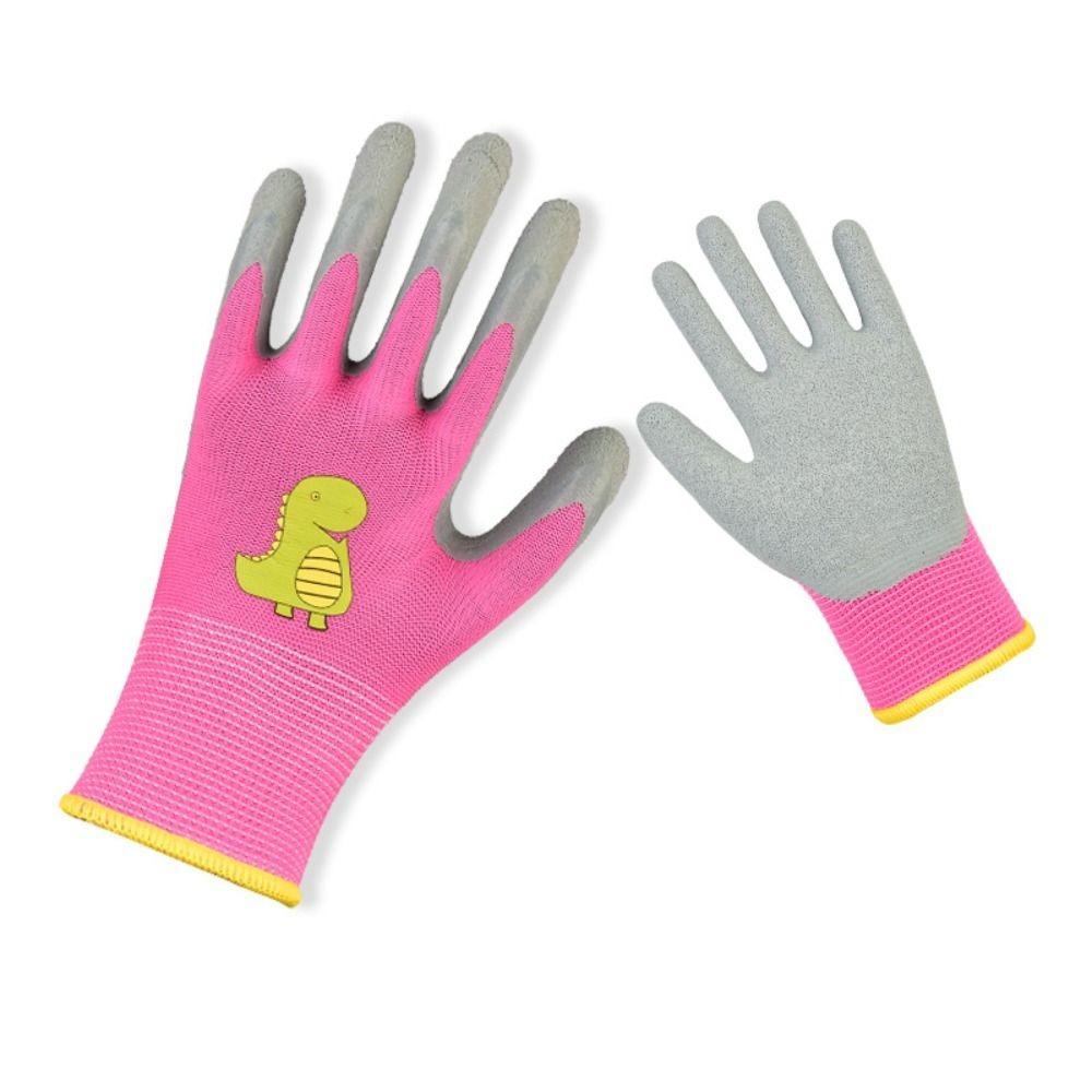 Non-Slip Kid Gardening Gloves Breathable Durable Garden Work Gloves Animal Pattern Collect Seashells Children Protective Glove