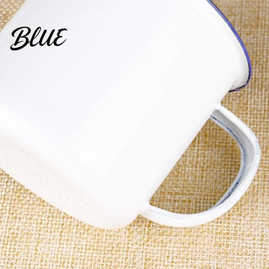 1960s Style Mug 120/240/350/500ML Vintage Enamel with Handle Heat-resistant Large Capacity Multi-purpose Tea