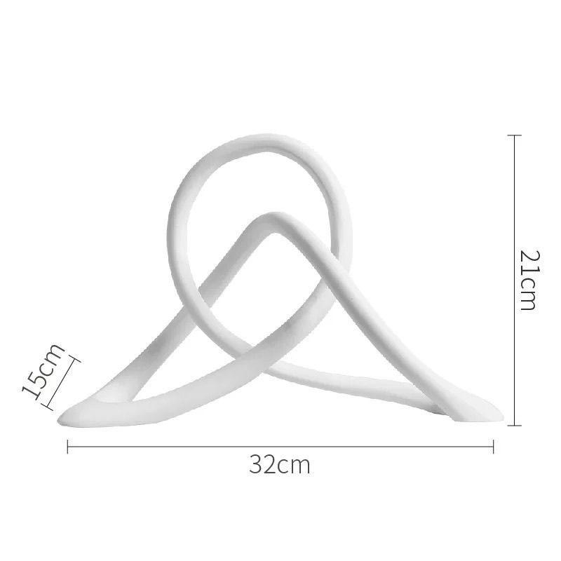 Modern Black White Twisted Resin Decoration Items Home Livingroom Table Sculpture Ornaments Study Office Desk Statue Accessories