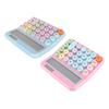 Colored Electronic Calculator LCD Screen Calculator 4 Skid Resistant Pads Round Key Mechanical Keyboard for Classroom for Home