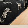 Leopard Chenille Sofa Cover Scratch-Proof Non-Slip Couch Protector 3 4 Seater Pet Friendly Stretch Sofa Blanket for Home