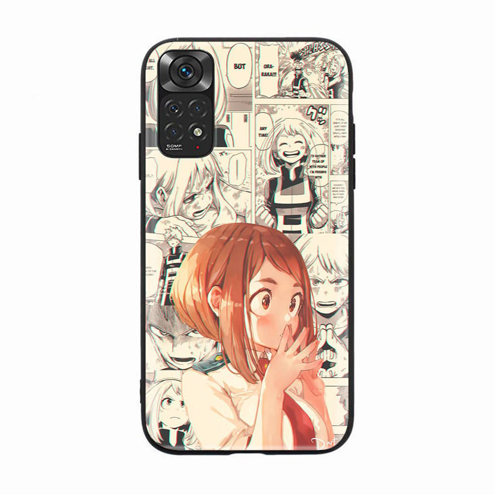 Black Case for Samsung Note 20 Lite S24 Ultra S23 A03 A05 A06 A11 A71 A15 A16 A13 A24 A25 A33 A52 A53 A50 M55 M35 Plus D-54 Hero Academia