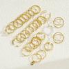 28pcs/set Gold Ring Set Simple  Heart Wave Rings for Women Accessories Jewelry