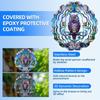 Wind Spinners Outdoor, Owl Metal 3D Hanging Garden Decor, 12-inch Stainless Steel Wind Spinner with Tail Spinner
