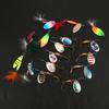 16pcs Sequins Fishing Lure Kit 3.5g 5.5g Artificial Bait with Treble Hook Fishing Accessory