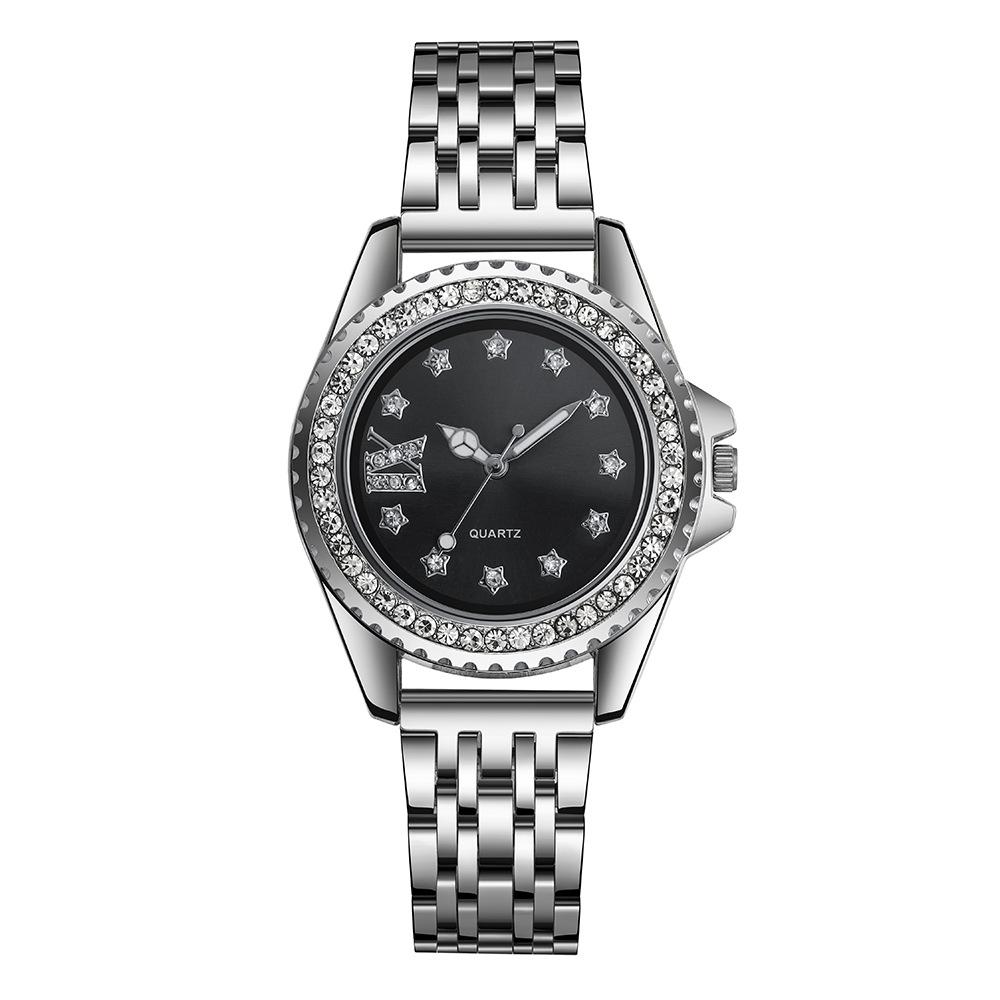 Diamond-Encrusted Women'S Watch Round Watch Not Waterproof Women'S Watch