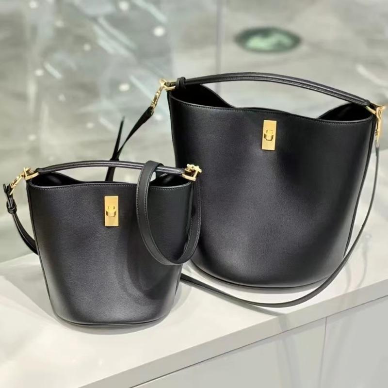 

Autumn and winter new bucket bag first layer cowhide large capacity handbag leisure bag mother bag tide High version blank