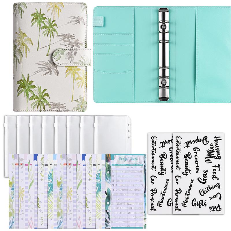 A6 Leaf Macaron Diary: Creative PU Binder for Event Planning and Business