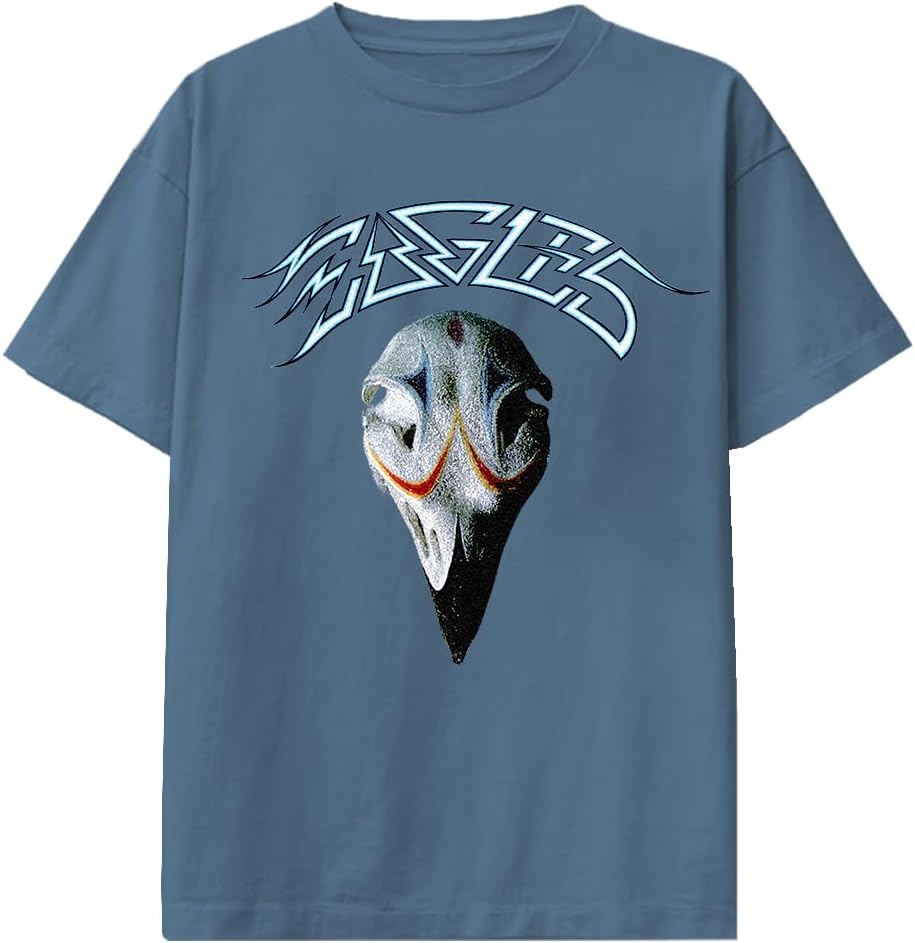Eagles Unisex Adult Official Merch California Greatest Hits Album Cover T-Shirt, Dusk Blue Unisex T-Shirt S