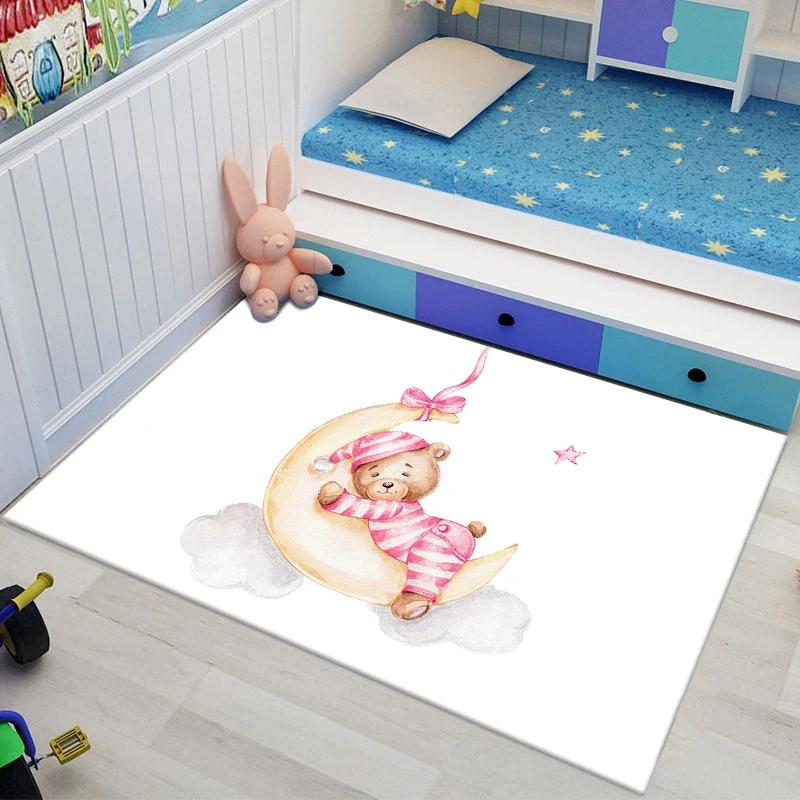 Bär Teppich Wohnzimmer Teppiche Rutschfeste Bodenmatte Lounge Teppich Kinderzimmer Matte Kinderteppich Baby Spielmatte Schlafzimmer Heimdekoration