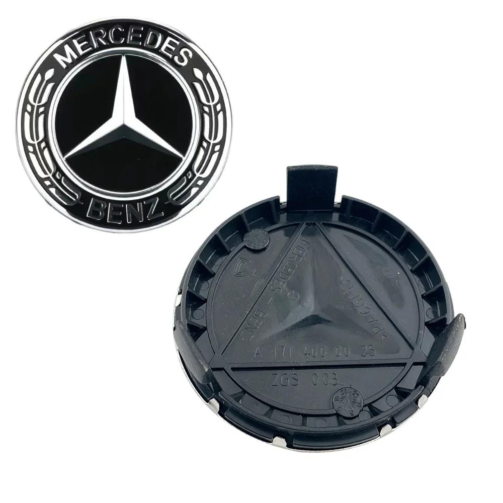 XAOJZ1 C200 E200 For Mercedes Benz 4Pcs 75mm Black Blue Wheel Center Cap Logo Hub Cover Badge Emblem For Mercedes Benz W205 W204 W212 A F18