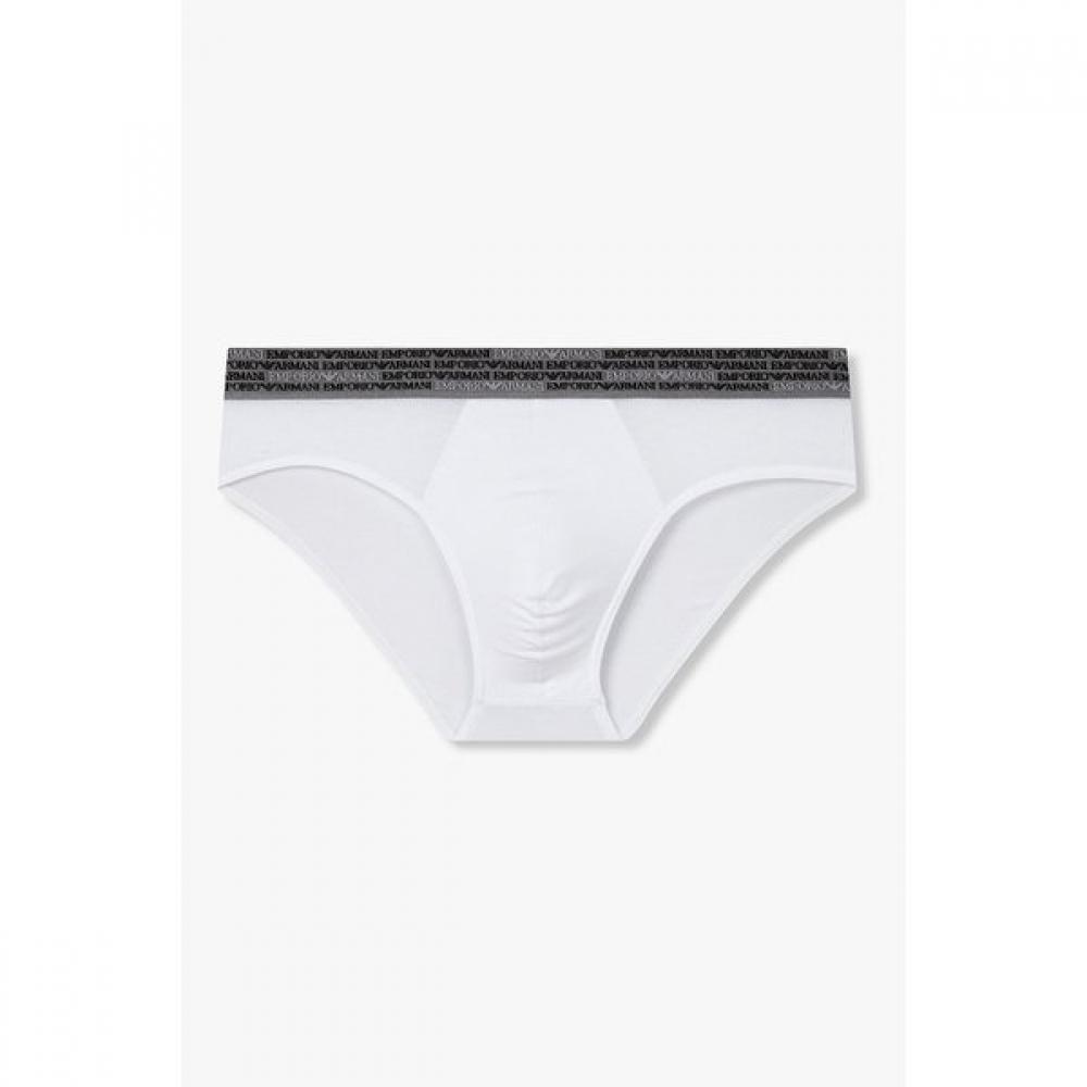 Emporio Armani Мужские блестящие плавки с повторяющимся логотипом 0815311059 S(95)
