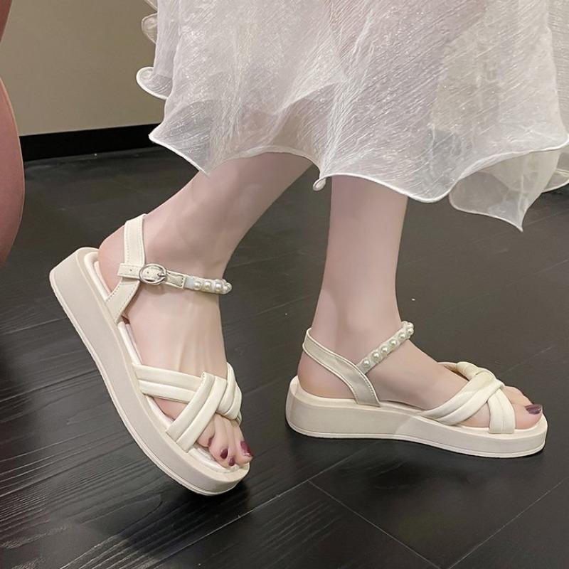 Fashion Summer Women Gladiator Sandals Fashion Platform Cross-toe Sandals Comfortable Muffin Casual Women's Shoes Luxury Sandales Plates