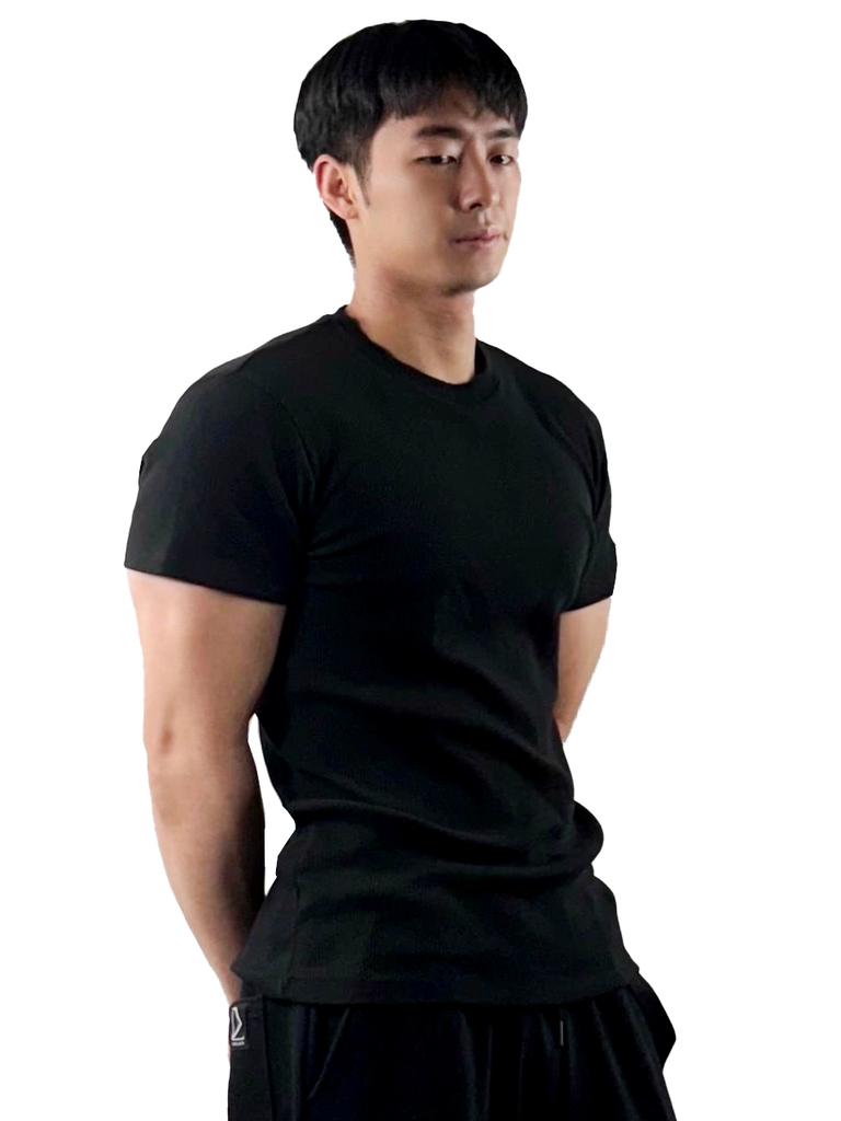 Digeunolusileu Ribbed Slim Short Sleeve Tee