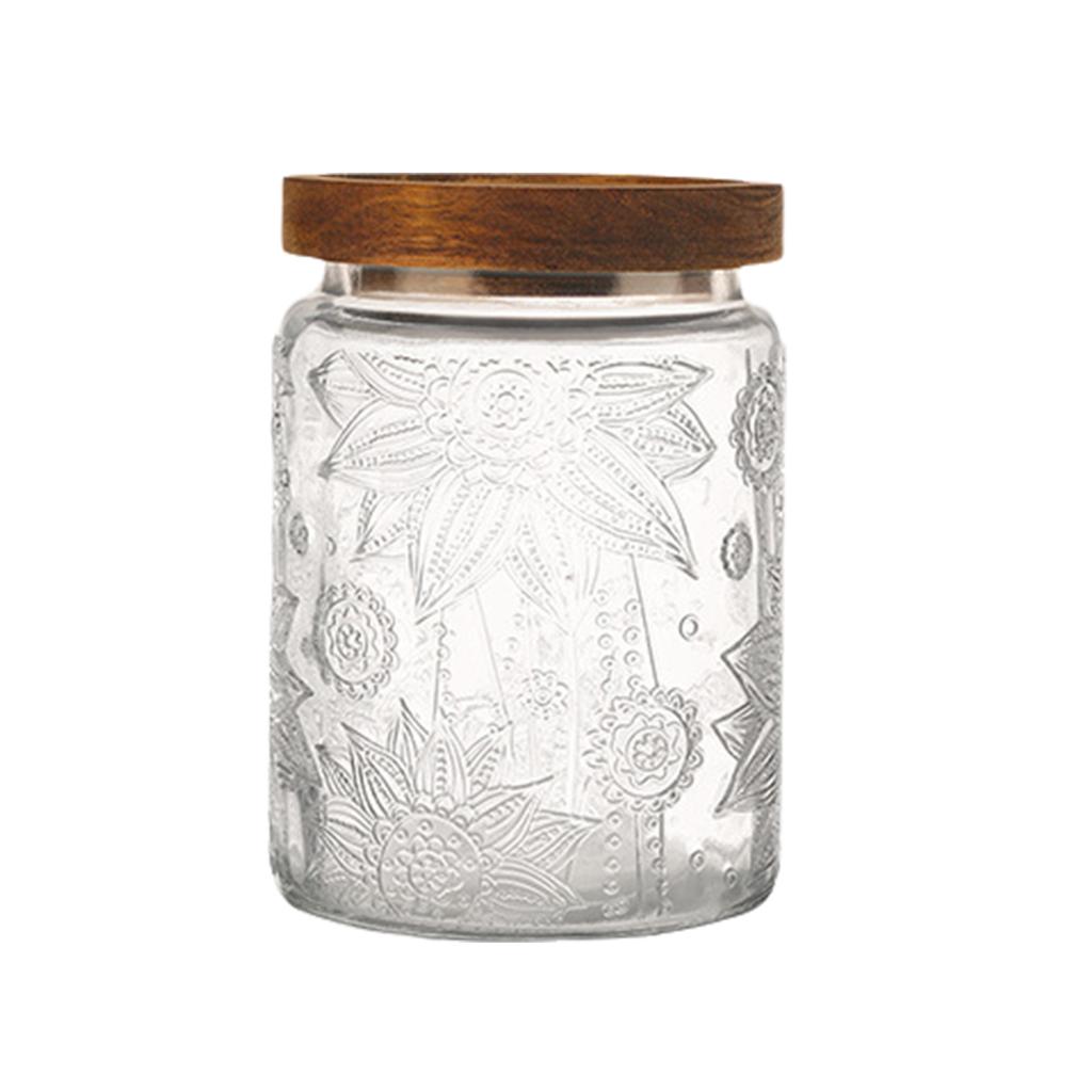 Practical Glass Storage Jar Durable Container with Clear Designs Perfect for Home Bakers and Organizing Enthusiasts