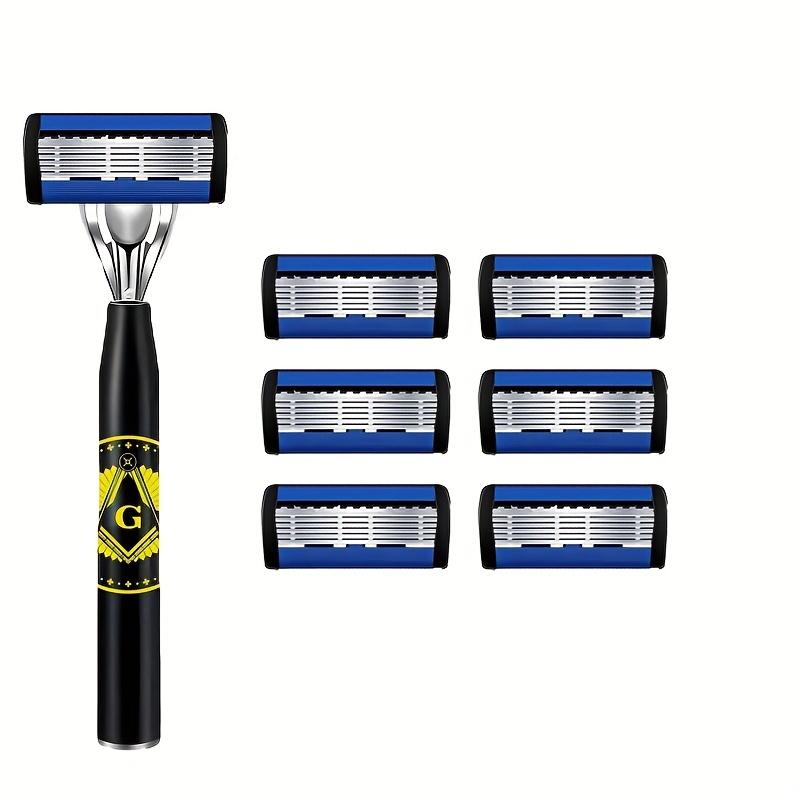 Six-layer Blades Minimize Irritation, Reusable Frame, Imported Blades, and Simple Head Interchange Options.