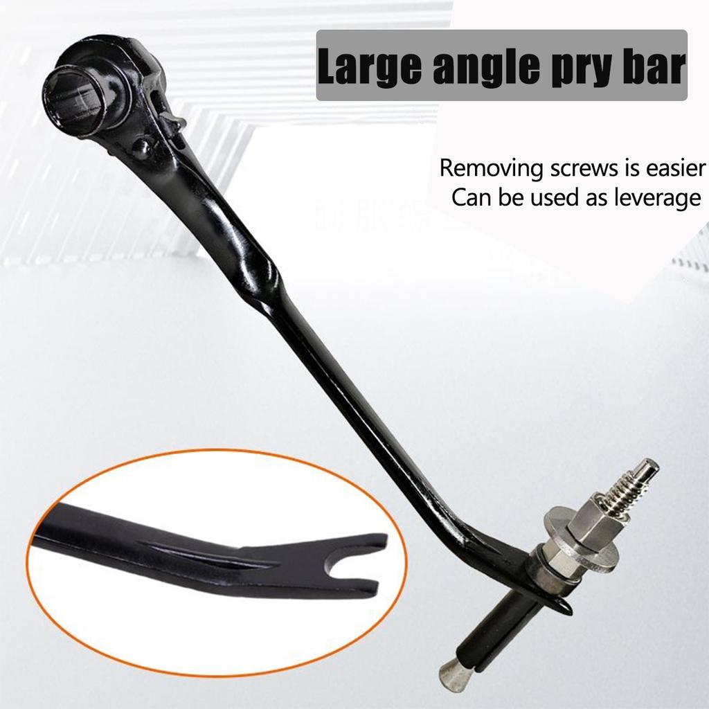 Car Repair Tire Pry Bar Temporary Hammer Replacement Multi-functional Ratchet Wrench for Automotive, Demolition, Nail Puller